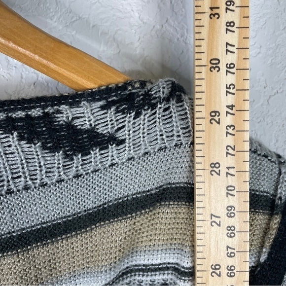 one World Women's Hooded Cardigan Aztec Print Tan Black and White Size Small - Picture 7 of 10